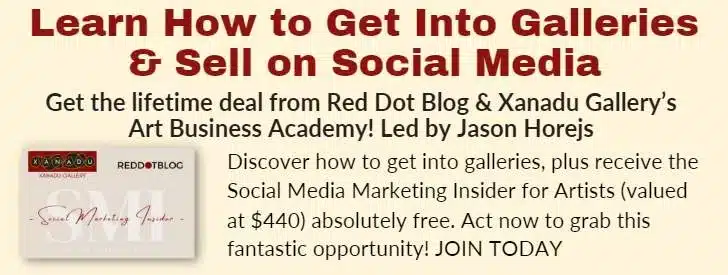 Discover how to get into galleries, plus receive the Social Media Marketing Insider for Artists